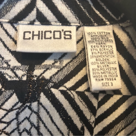 Chico’s Boho Multimedia Vest Size 3 - Picture 3 of 10